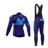 Tenue Maillot M/L + Collant à Bretelles 2022 Movistar Team N002